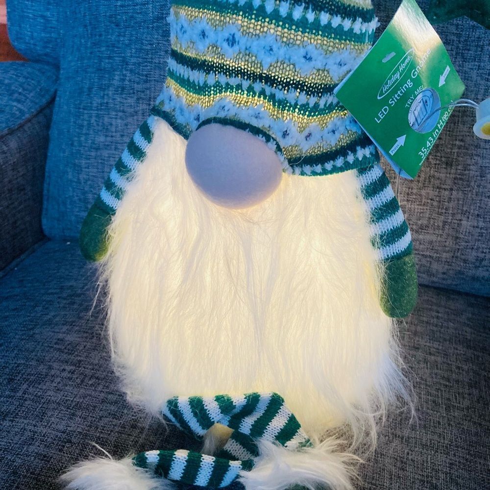 LED Christmas Holiday Lighted Gnome Plush Decor